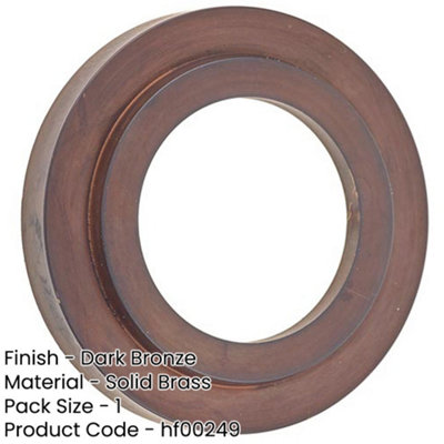 Elegant Stepped Outer Roses in Dark Bronze - Grade 304 Brass - Door Handle