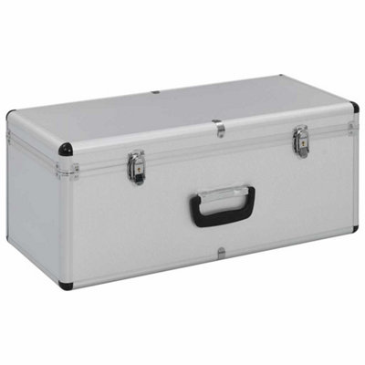 Elegant Storage Cases 2 pcs Silver Aluminium
