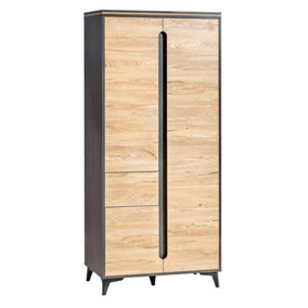 Elegant Storage Solution: Gappa 3-Door Wardrobe, Mountain Ash & Fresco, H1996mm W901mm D520mm