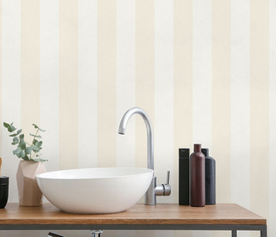 Elegant Stripe in Textured White with Metallic Accents from Erismanns 4 Earth Collection - PVC Free
