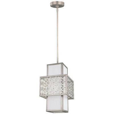 Elegant Sunrise Silver LED Pendant Light with E27 Socket