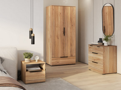 Elegant Tokyo Bedroom Set - Wardrobe, Bedside Table, Chest of Drawers ...