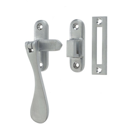 Elegant Victorian Casement Fasteners in Satin Chrome Finish - 90mm - Window Handle