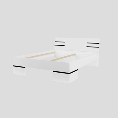 Elegant Violla Bed Frame EU King Size 1660mm in White - Stylish Sleep Solution H890mm D2170mm