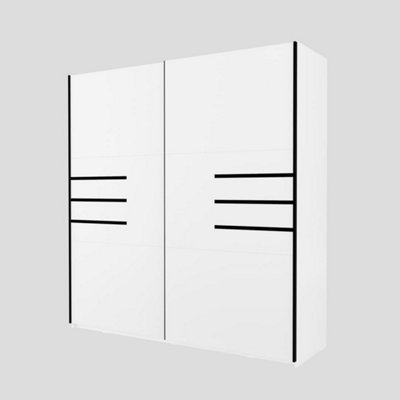 Elegant Violla Sliding Door Wardrobe 2000mm in White - Spacious Storage Solution H2010mm D610mm