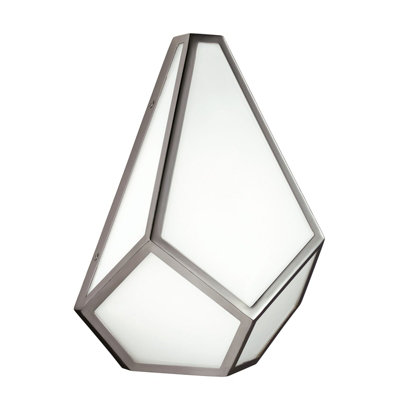 Elegant Wall Light Sconce in Polished Nickel Finish with LED E27 Bulb