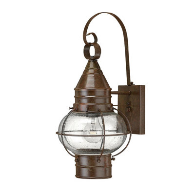 Elegant Wall Light Sconce with Onion Lantern Design in Sienna Bronze Finish