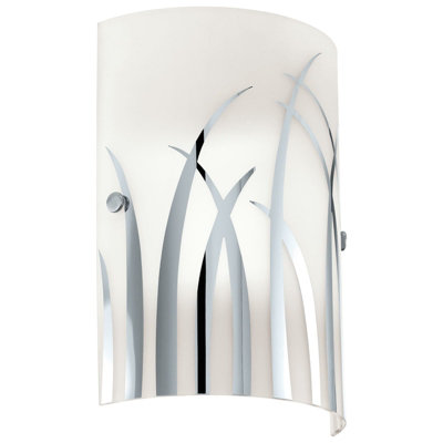 Elegant White Chrome Wall Light with Adjustable Height and E14 Bulb Socket