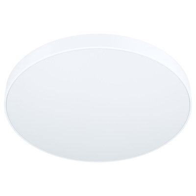 Elegant White Flush Ceiling Light with LED Bulb - 24W Energy Efficient Design