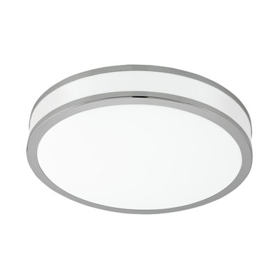 Elegant White LED Wall and Ceiling Light with Chrome Finish
