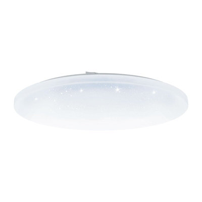 Elegant White LED Wall and Ceiling Light with Crystal Effect - 36W