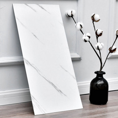 thumbnail image 2 of DriveMax 10-Pack Self-Adhesive Wall Tiles – 60x30cm Peel & Stick, Waterproof, Marble Effect, For Kitchen & Bathroom (1.8m²) 2 of 10