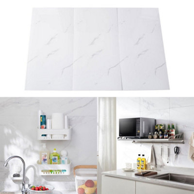 ELEGANT WHITE PVC 10 PACK SELF-ADHESIVE WATERPROOF EASY PEEL-AND-STICK