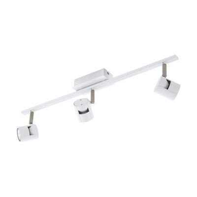 Elegant White Satin Nickel Wall Light with GU10 Bulbs