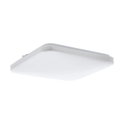 Elegant White Square LED Ceiling and Wall Light - 17.3W Warm White Illumination