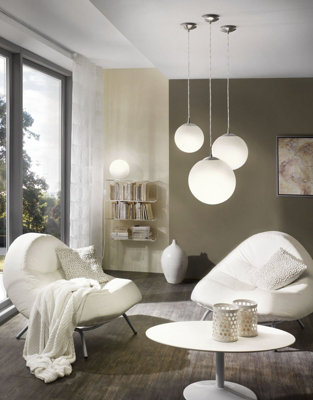 Elegant White Table Lamp with Opal Glass Shade and E27 Bulb Socket