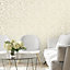 Element Industrial Metallic Wallpaper In Ivory And Gold
