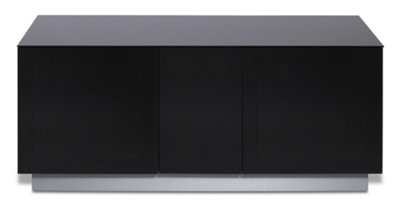 Element TV-Stand with glassdoor in black