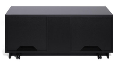 Element TV-Stand with glassdoor in black