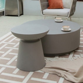 Elementi Kylix GRC Side Table in Space Gray