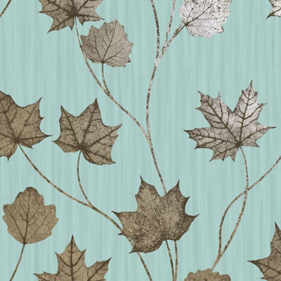 Elements Maple Wallpaper Teal Holden 90400