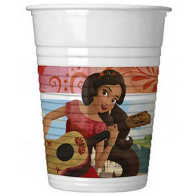 Elena Of Avalor Plastic Party Cup (Pack of 8) White/Red (One Size)