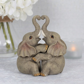 Elephant Embrace Couple Ornament With Mini Sentiment Card