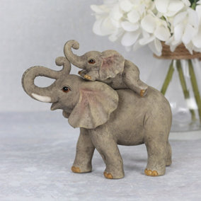 Elephant Mother And Baby Ornament With Mini Sentiment Card