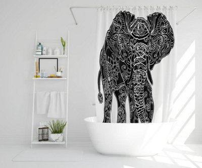 Elephant Silhouette (Shower Curtain) / Default Title Price Comparisons | Compare The Build