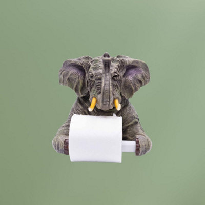 Elephant Toilet Roll Holder Wall Mounted Toilet Tissue Paper Dispenser Holder Children's Bathroom Decor - 4