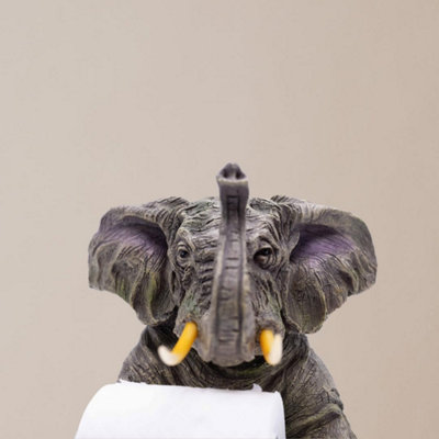 Elephant Toilet Roll Holder Wall Mounted Toilet Tissue Paper Dispenser Holder Children's Bathroom Decor - 5
