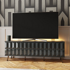 Elevate Grey TV Cabinet with mood lighting and Intelligent eye