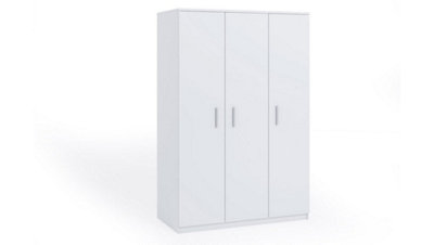 Elevate Your Bedroom with the Sleek Bono Hinged Door Wardrobe 1350mm x 2030mm x 650mm in Crisp White Matt