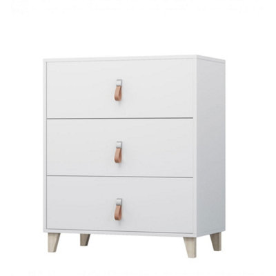 Elevate Your Space with the Elegant Figo 2 Chest of Drawers (800mm x 960mm x 450mm) in Crisp White Matt