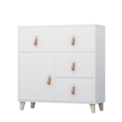 Elevate Your Space with the Versatile Figo 3 Chest of Drawers (900mm x 970mm x 450mm) in Crisp White Matt