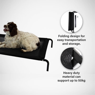 Elevated Dog Cot Bed For Small Dogs - Raised Pet Bed For Indoor & Outdoor Use