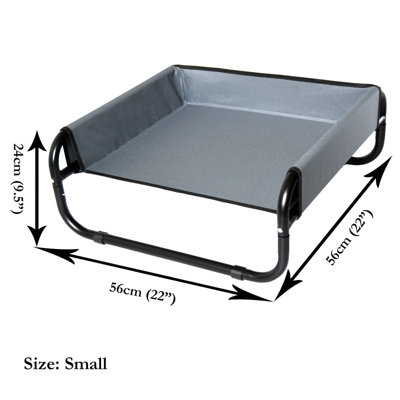 Elevated Pet Dog Small Bed Cat Raised Sides Camping Cot Indoor Outdoor Waterproof