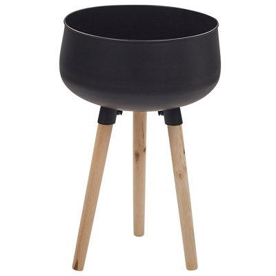 Elevated Plant Pot AGROS Metal 35 cm Black