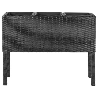 Elevated Plant Pot CARAGANA PE Rattan 77 cm