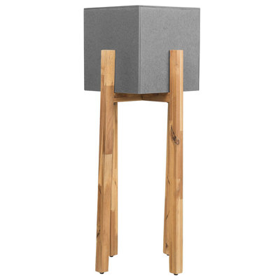 Elevated Plant Pot DRIMOS Stone 30 cm Light Grey Grey