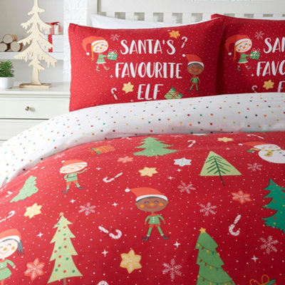 Elf & Santa Christmas Duvet Cover Set