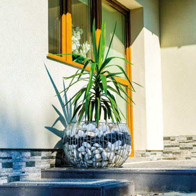 Shop Elgarden Olimpia Flower Pot - 49cm Steel Gabion Planter