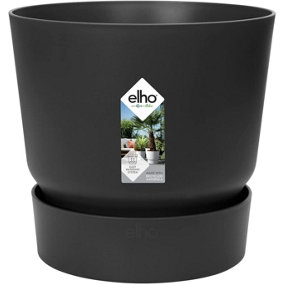 Elho 14cm Greenville Round Pot (Living Black)