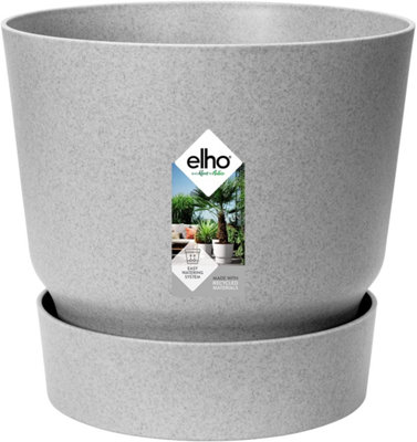 Elho 18cm Greenville Round Pot (Living Concrete)