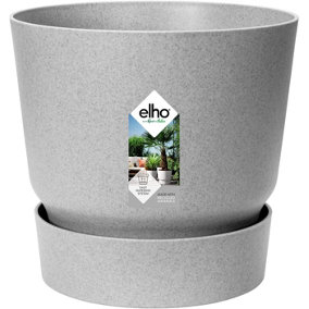 Elho 18cm Greenville Round Pot (Living Concrete)