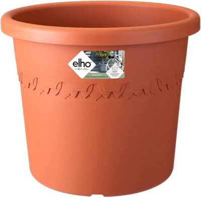 Elho Algarve Cilindro 21cm Plastic Plant Pot in Terra