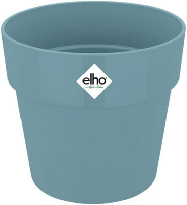 Elho B.for Original Round 14cm Dove Blue Recycled Plastic Plant Pot