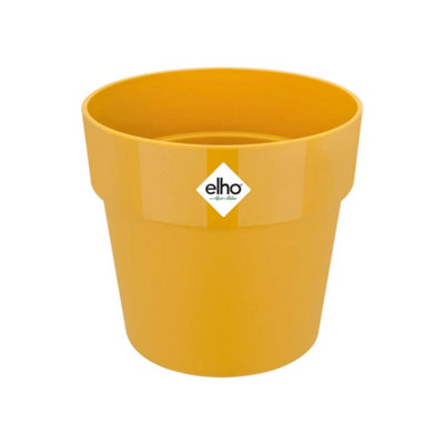 Elho B.for Original Round 16cm Ochre Recycled Plastic Plant Pot