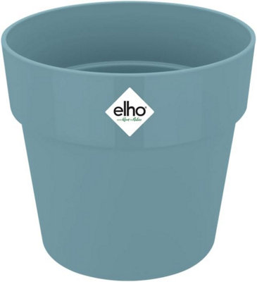 Elho B.for Original Round 25cm Dove Blue Recycled Plastic Plant Pot