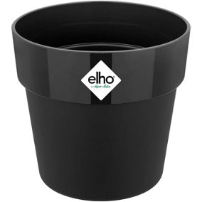 Elho B.for Original Round 25cm Living Black Recycled Plastic Plant Pot